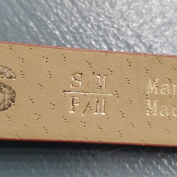 Women's brown belt by Express. Brass buckle. MEDIUM TO SMALL, adjustable. - Picture 8 of 9